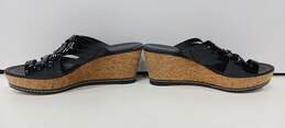 Donald Pliner  Women's Black Patent Leather Wedge Sandals Size 8M alternative image