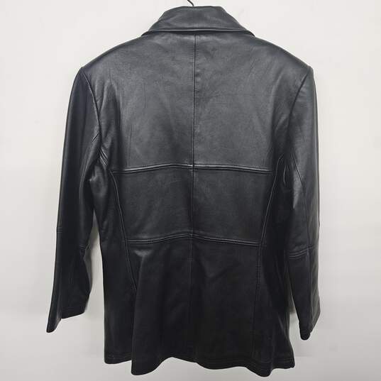 Wilson Leather Black Button Up Leather Jacket image number 2