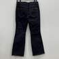 Womens Blue Diamond Stripes Dark Wash Stretch Denim Bootcut Leg Jeans Size 10P image number 2