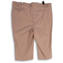 NWT Womens Pink Flat Front Welt Pocket Straight Leg Capri Pants Size 22 alternative image