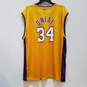 NWT Champion Mens Yellow LA Lakers Shaquille O'Neal #34 NBA Jersey Size XL image number 2