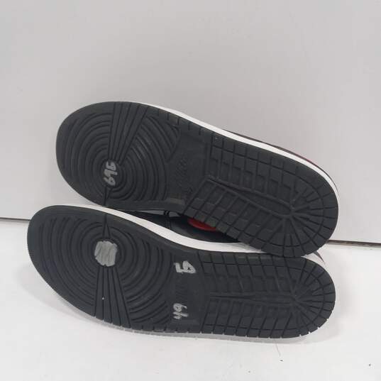 Nike Men's Black/Red/White Air Jordan 1 Low Sneakers Size 13 image number 5