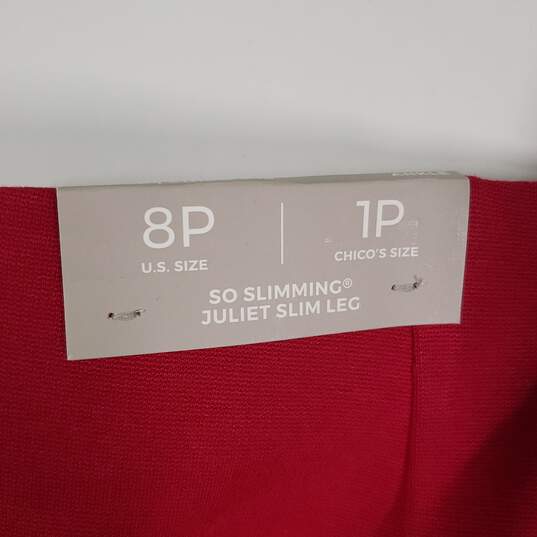 NWT Womens Juliet Flat Front So Slimming Leg Ankle Pants Size 8P image number 3