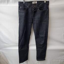 Naked & Famous Mens Dark Blue Weird Guy Denim Jeans Size 32