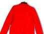 NWT Womens Red Long Sleeve Notch Lapel Button-Front Overcoat Size Large image number 4