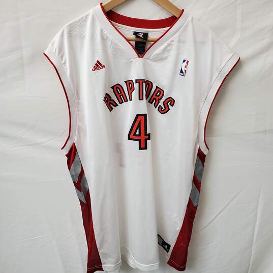 Adidas NBA Raptors White Basketball Jersey #4 Bosh Size 2XL image number 1