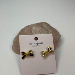 Designer Kate Spade Gold-Tone Skinny Mini Bow Shape Classic Stud Earrings alternative image