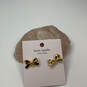 Designer Kate Spade Gold-Tone Skinny Mini Bow Shape Classic Stud Earrings image number 2