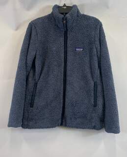 Patagonia Blue Zip Up Sweater - Size Medium