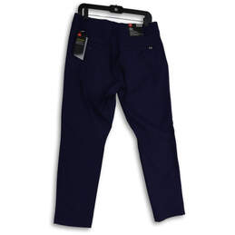 NWT Mens Blue Flat Front Straight Leg Slash Pocket Ankle Pants Size 32/30 alternative image