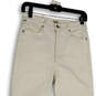 Womens White Denim Light Wash Pockets Comfort Skinny Leg Jeans Size 25 image number 3