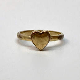 Designer Kate Spade Gold-Tone Tiny Heart Shape Round Band Ring Size 6.75
