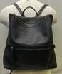 L.Credi Black Leather Medium Backpack Bag image number 1