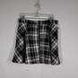 Womens Plaid Back Zip Flat Front Knee Length A-Line Skirt Size XL image number 2