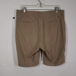 Mens Regular Fit Flat Front Belt Loops Slash Pockets Chino Shorts Size 34 alternative image