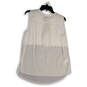NWT Womens White Split Neck Sleeveless Regular Fit Blouse Top Size Medium image number 2