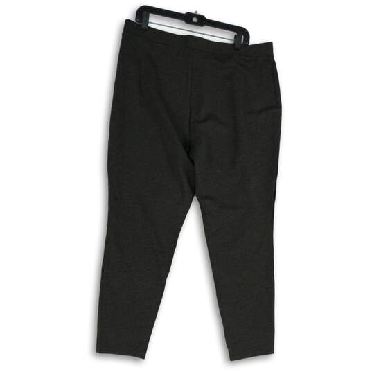 NWT Philosophy Womens Gray Flat Front Tapered Pull-On Ankle Pants Size 2X image number 2
