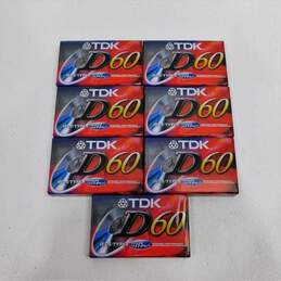 Lot of 8 Sealed TDK D60 High Output Blank Audio Cassette Tapes IECI/Type I, NEW