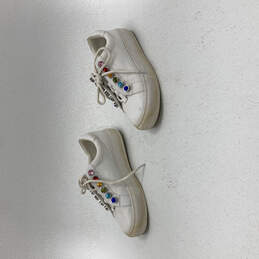 Womens Liviah White Rhinestone Rainbow Jewel Platform Sneaker Shoes Size 37