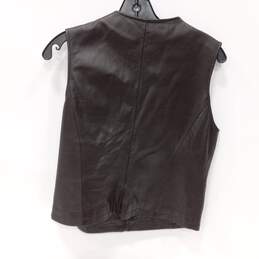 Kathy Lee Women's Brown Leather Vest Size S alternative image