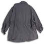 NWT Womens Gray Collared Pockets Roll Tab Sleeve Full-Zip Jacket Size 3X image number 2