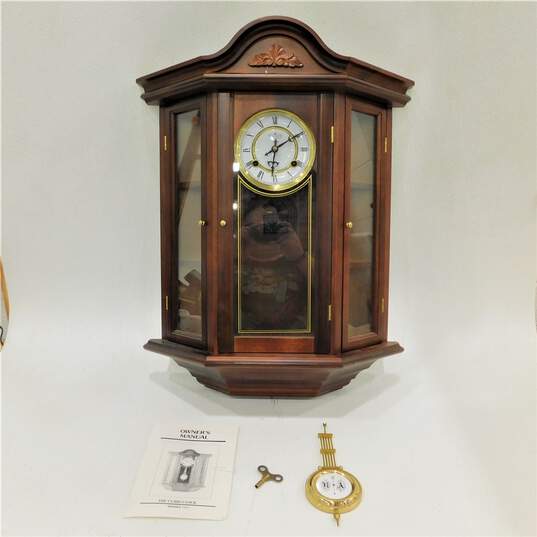 D & A Curio Model 915 Chime Wall Clock image number 1