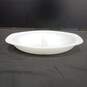 Vintage Pyrex 1083 Simply White 1.5qt Divided Oval Casserole Vegetable Serving Dish image number 1