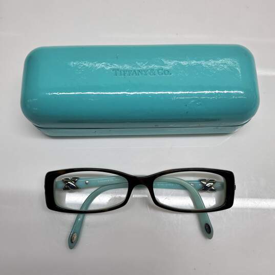 AUTHENTICATED TIFFANY & CO TF2016 RECTANGULAR EYEGLASS FRAMES ONLY W/ CASE image number 1