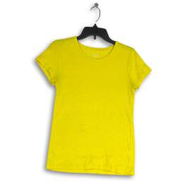 J. Crew Womens Yellow Short Sleeve Crew Neck Pullover T-Shirt Size Small