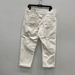 NWT Womens White Denim Pockets Pull-On Cropped Jeans Size PL 14/16 alternative image