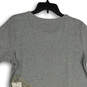 NWT Womens Gray Space Dye Crew Neck Short Sleeve T-Shirt Dress Size Large image number 4