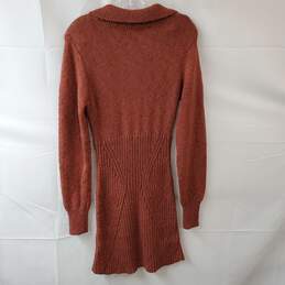 Free People Orange Long Sleeve Sweater Dress alternative image