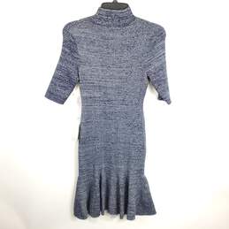 London Times Women Blue Metallic Knit Dress M NWT alternative image