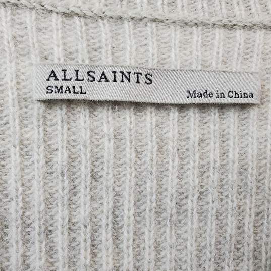 AllSaints Able Zip Jumper Sweater Asymmetric Hem Women's SM image number 3