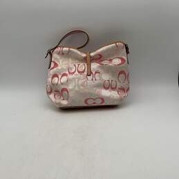 Womens M3U-7028 Pink Ivory Signature Pockets Buckle Charm Shoulder Handbag alternative image