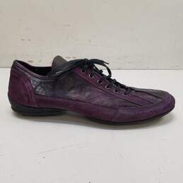 Bacco Bucci Cheechoo Purple Suede Lace Up Sneakers Men's Size 12 M