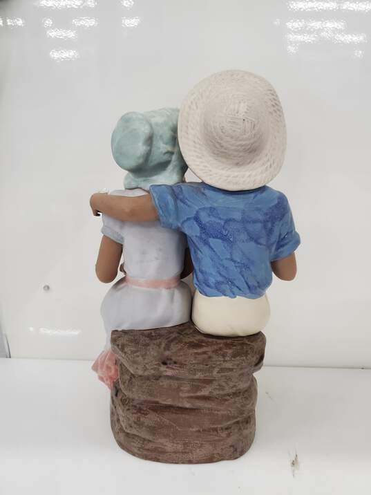Nadal ceramic Sculpture of Boy & girl and Dog image number 2