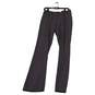 Womens Black Flat Front Mid Rise Hook And Eye Straight Leg Dress Pants Size 6T image number 3