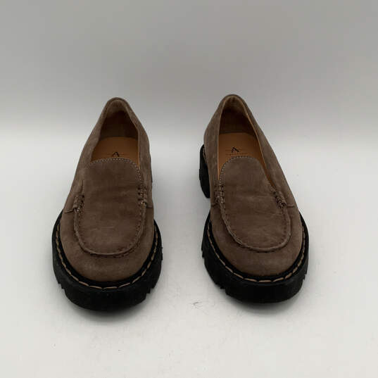 Womens Hayley Brown Suede Round Toe Platform Slip-On Loafer Shoes Size 8 image number 2