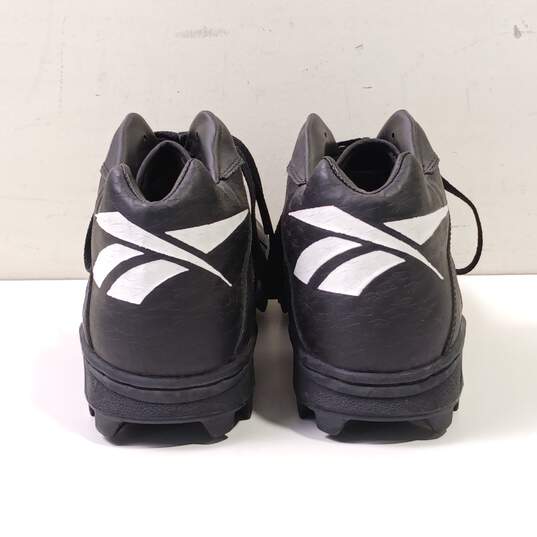 Men's Black Pit Bull 20-25480 Black Mid Top Lace Up Football Cleats Size 11 1/2 image number 4