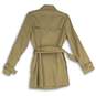 NWT Michael Kors Womens Tan Long Sleeve Belted Full-Zip Trench Coat Size M image number 2