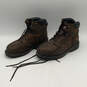 Mens Pit Boss 6 Brown Leather Round Toe Lace Up Work Boots Size 9 image number 3