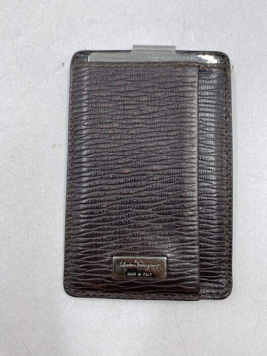 Authentic Salvatore Ferragamo Brown Card Holder - Size One Size image number 2