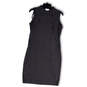 Womens Gray Sleeveless Round Neck Stretch Knee Length Sheath Dress Size 8 image number 1
