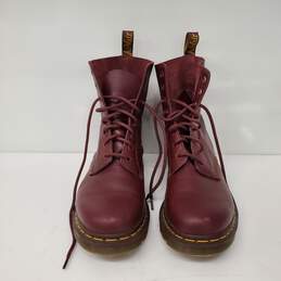 Dr. Martens Unisex Pascal Virginia Burgundy 8 Hole Lace Up Boots Size 11