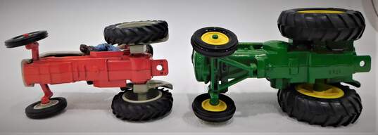 2 Ertl Die Cast Tractor Models With Driver Figures image number 3