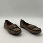 Womens Odette A01921 Brown Signature Print Slip-On Loafer Shoes Size 10 B image number 2