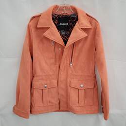 Desigual Pink Full Zip Long Sleeve Jacket Size S
