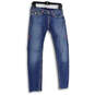 Womens Blue Denim Medium Wash 5-Pocket Design Straight Leg Jeans Size 27 image number 1