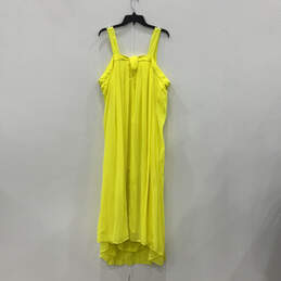 NWT Womens Yellow Pleated Sleeveless Square Neck Tie Back Maxi Dress Sz 22 alternative image